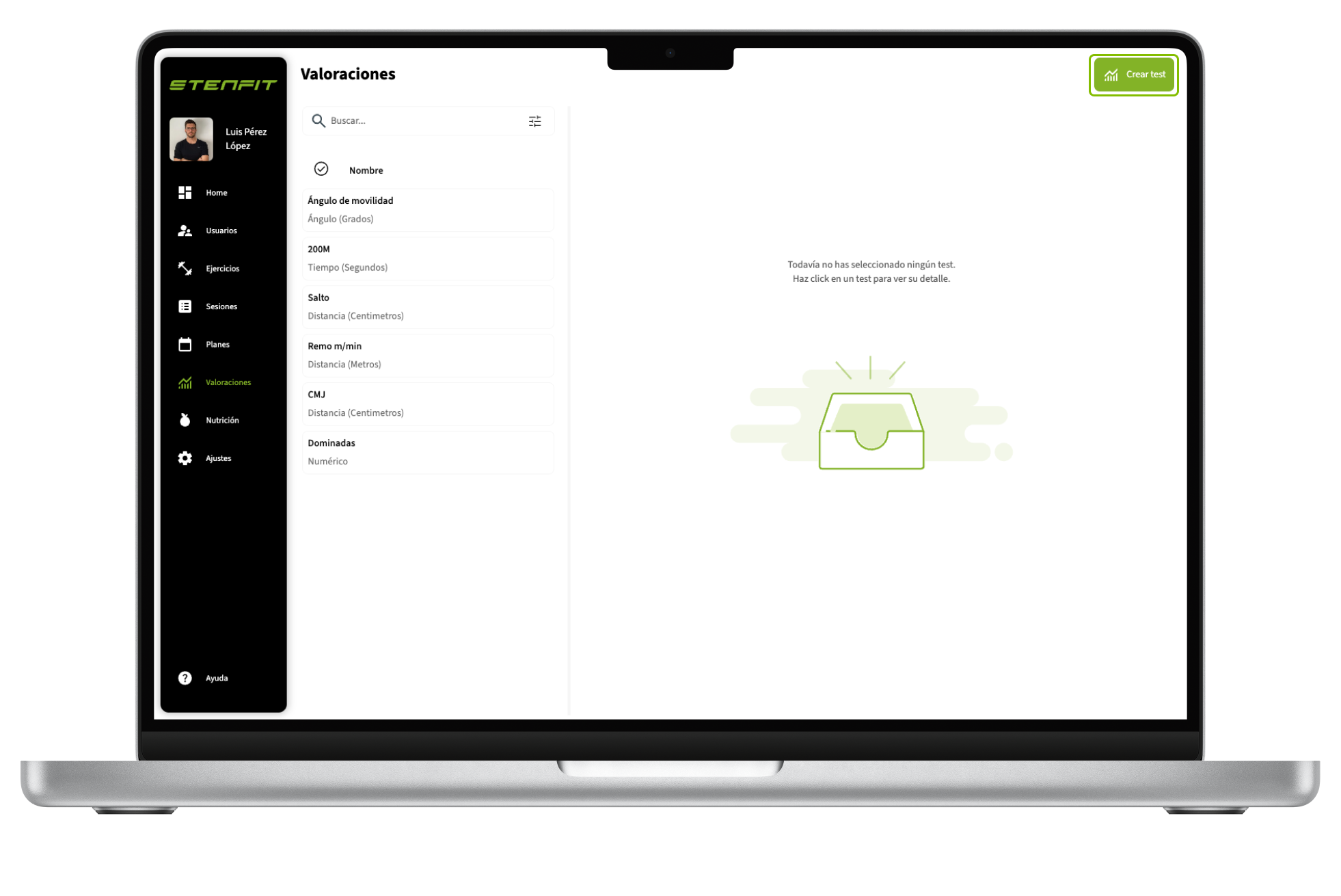 Crear test de valoración